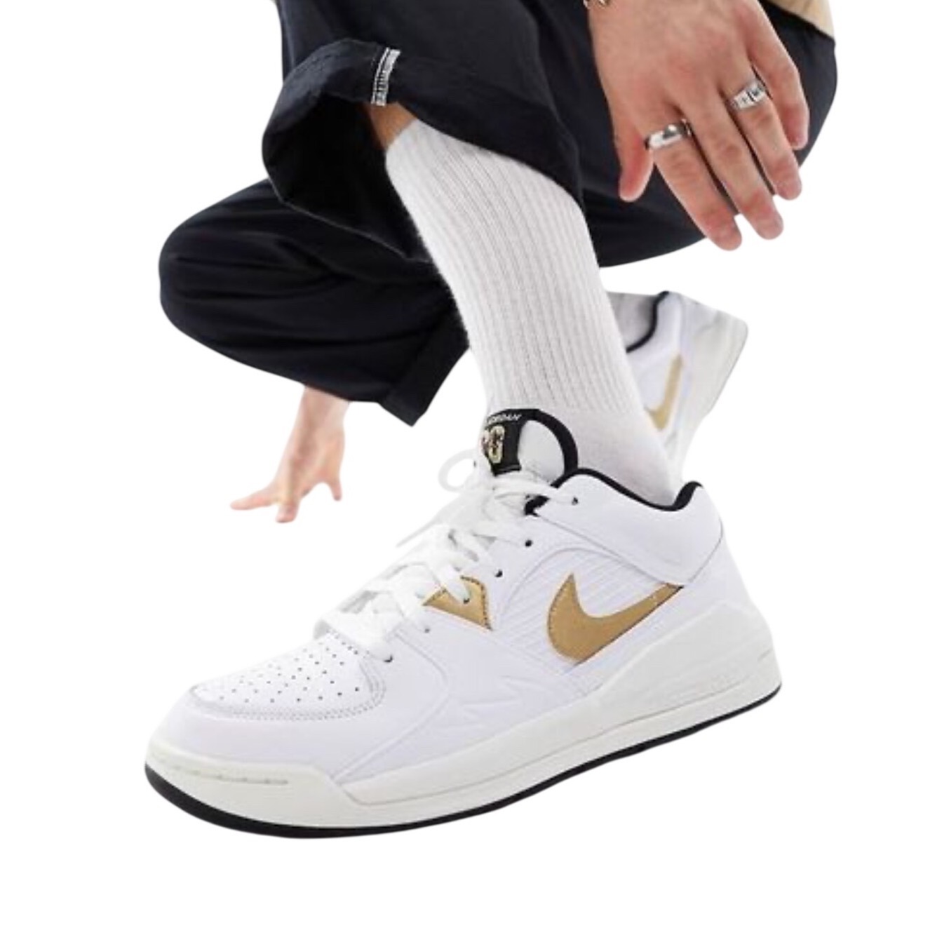 Nike Jordan Stadium 90 White W/ Metallic Gold-Black Dx4397-170 10.5 Authentic